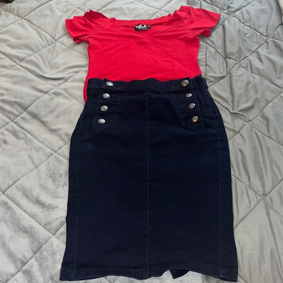 Express Dresses & Skirts - Pinup sailor pencil skirt